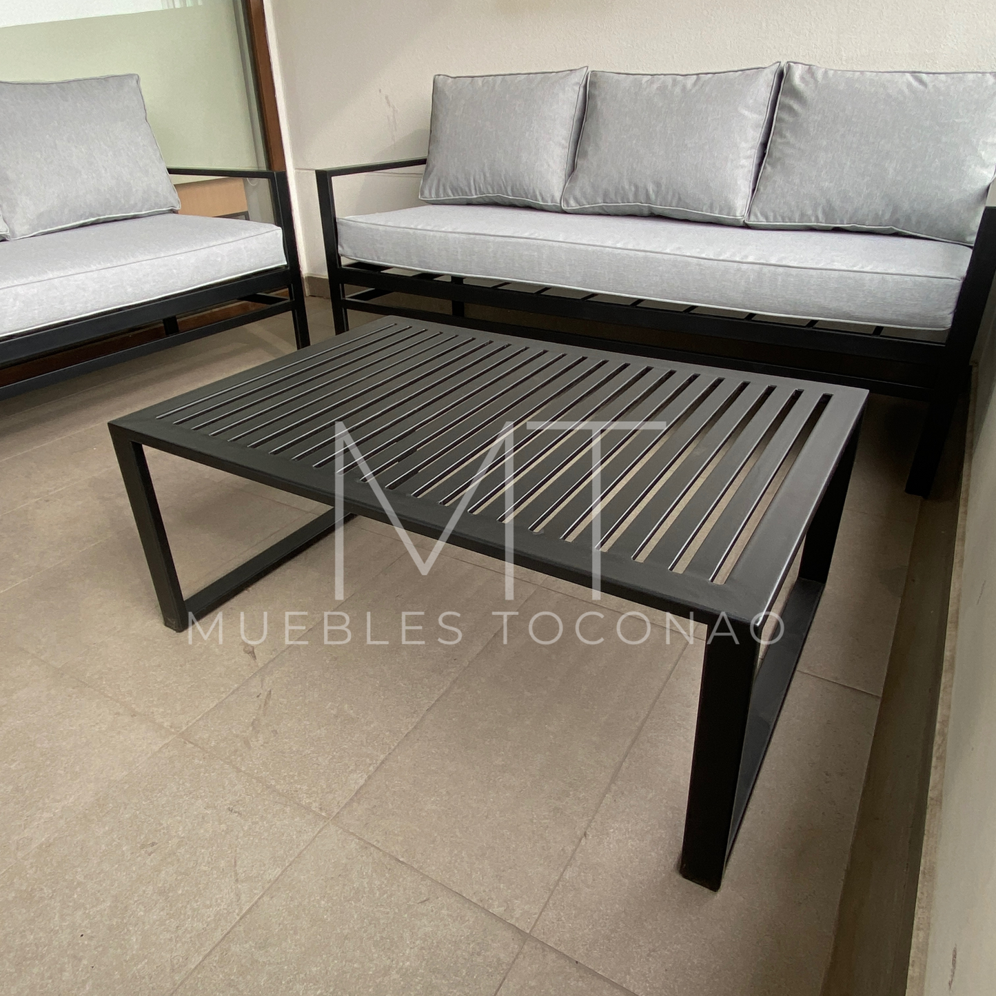 Mesa de centro/lateral cubierta barras