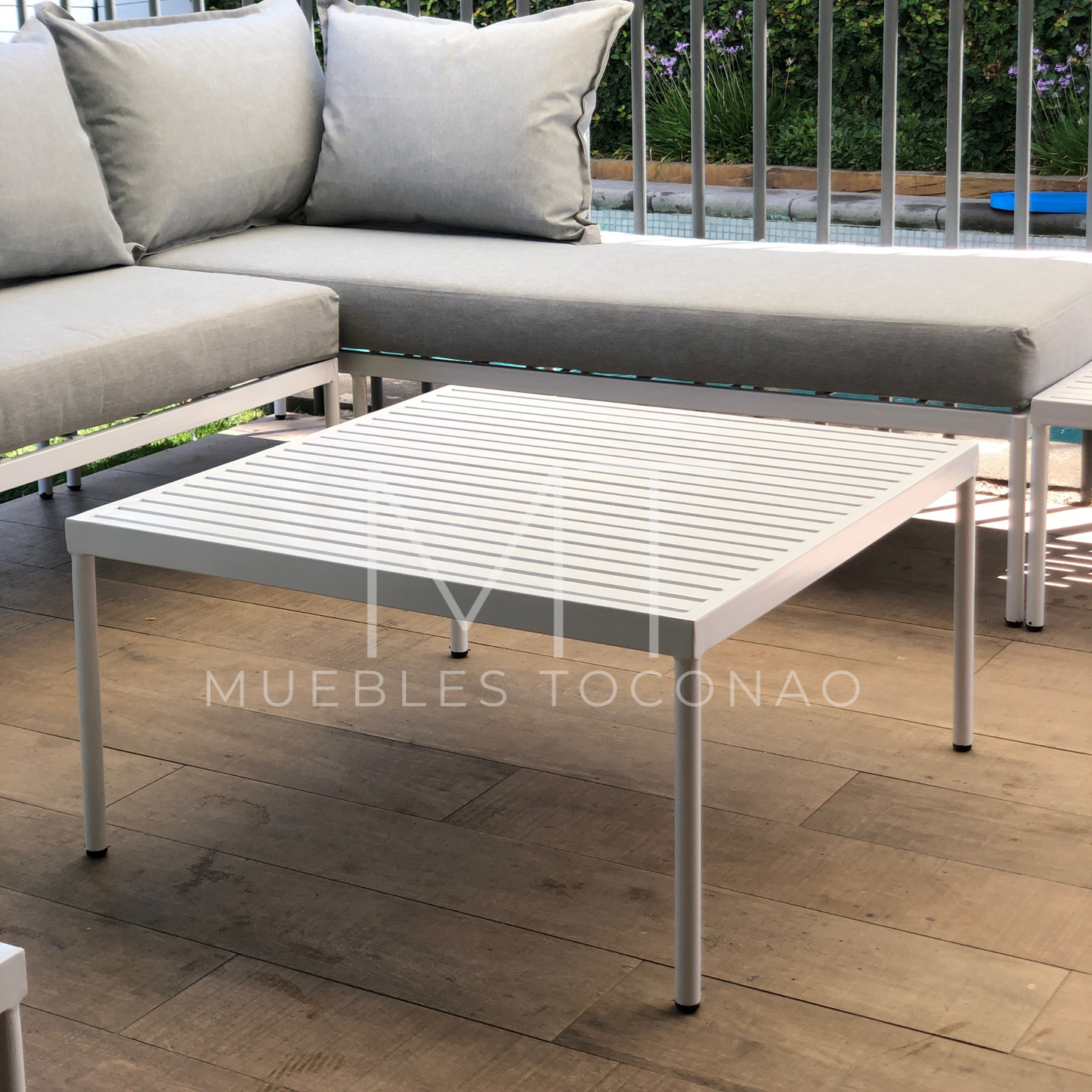 Mesa de centro/lateral cubierta barras