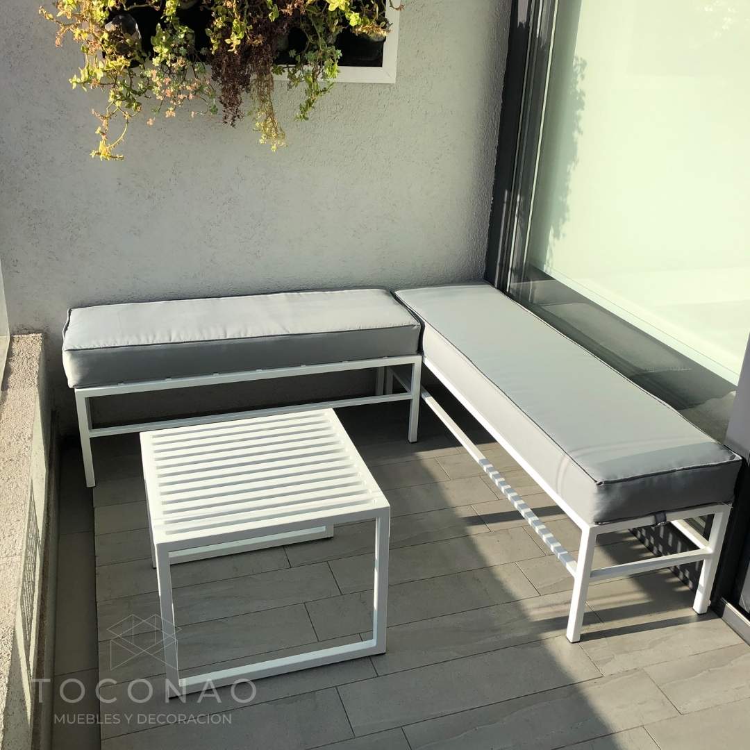 Mesa de centro/lateral cubierta barras
