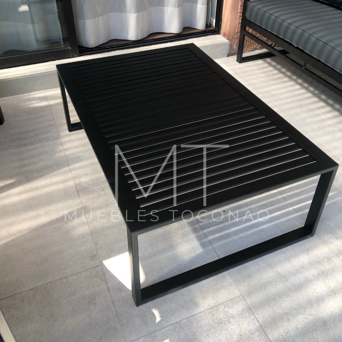 Mesa de centro/lateral cubierta barras
