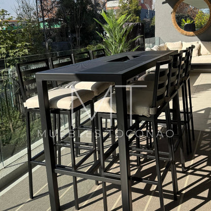 Mesa Bar - cubierta laton perforado
